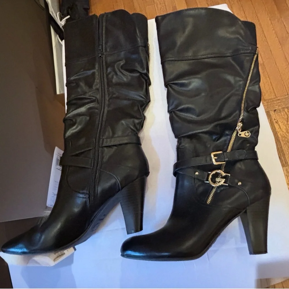 Black Boots G by Guess Size 9M Gorgeous Detail - Picture 4 of 7